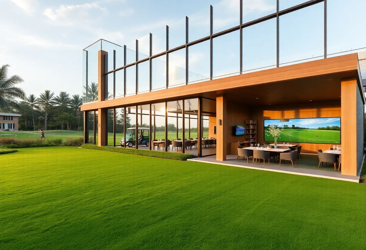 Render of the new clubhouse at Victoria National Golf Club