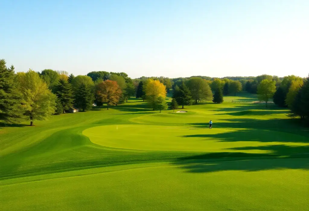 Lush green fairways of a Wisconsin golf course.