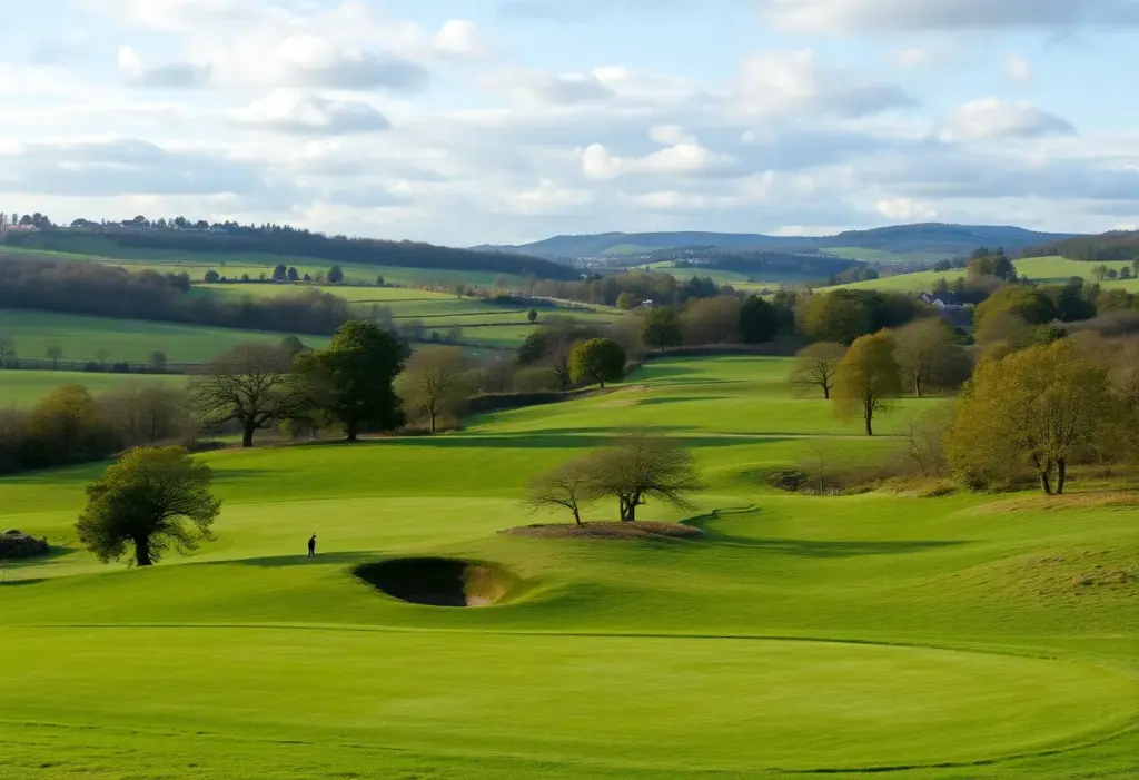 Scenic view of a golf course in Yorkshire