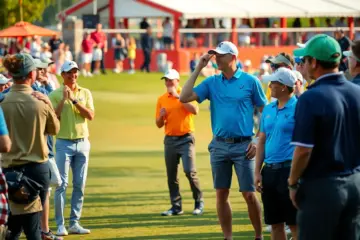 Exciting golf event featuring diverse players showcasing their skills.