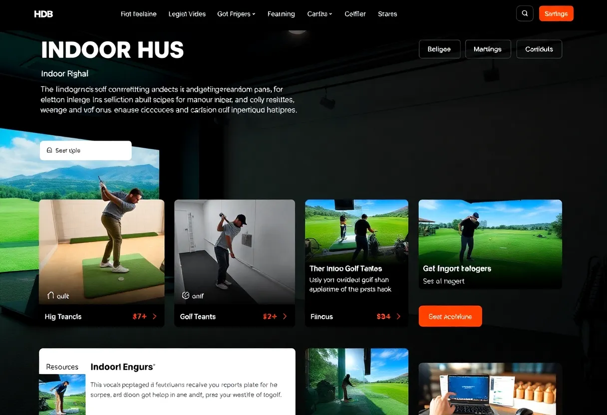 Digital interface of the Zen Golf Partners Portal for indoor golf.